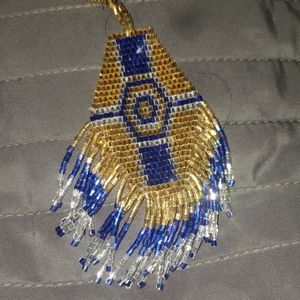 Gold beaded necklace